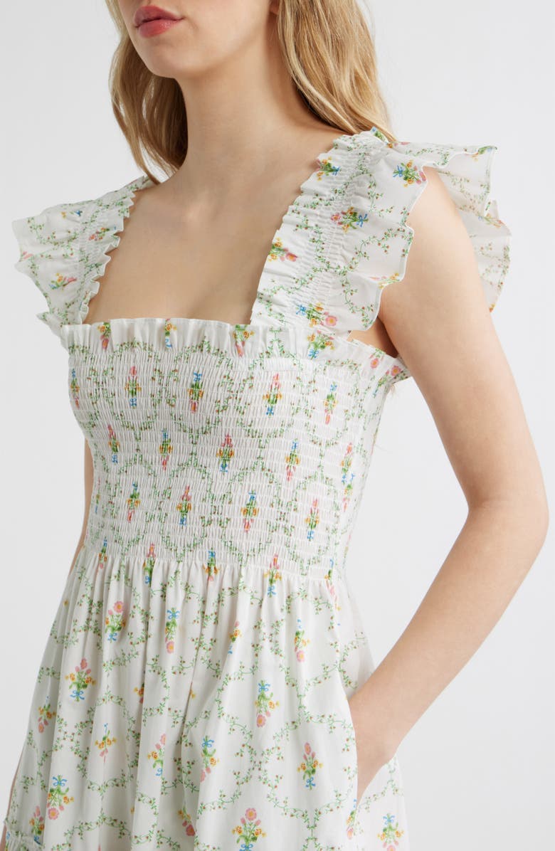 Hill House Home The Ellie Nap Dress, Alternate, color, Pastel Trellis