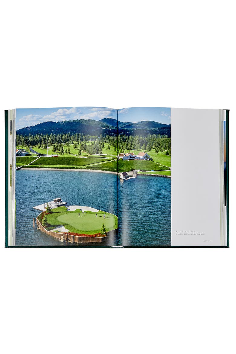 Golf The Ultimate Book Leather Coffee Table Book, Alternate, color, Green