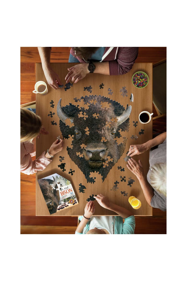 I Am Bison 300 Pieces Animal Shaped Jigsaw Puzzle, Alternate, color, Multicolored