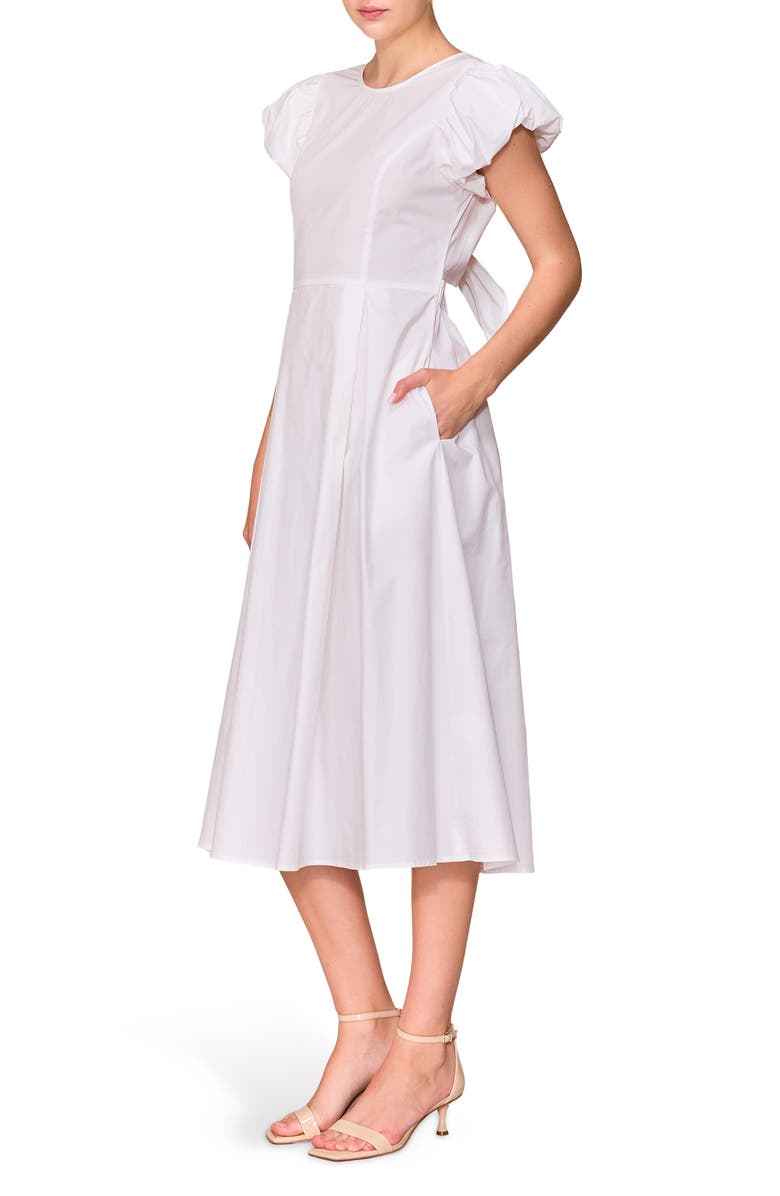 MELLODAY Bubble Sleeve Midi Dress, Alternate, color,