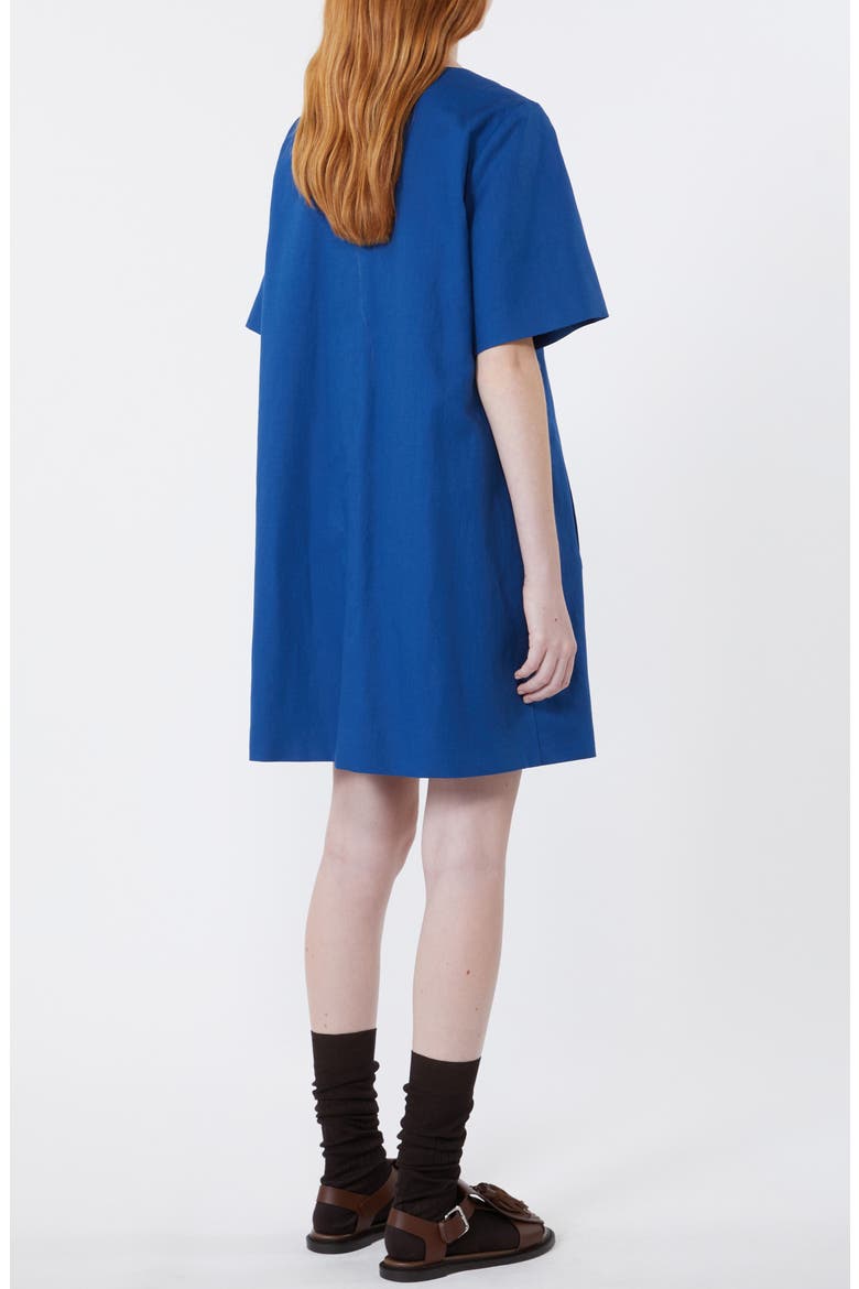 Aloa Cotton & Linen T-Shirt Dress, Alternate, color, OCEAN