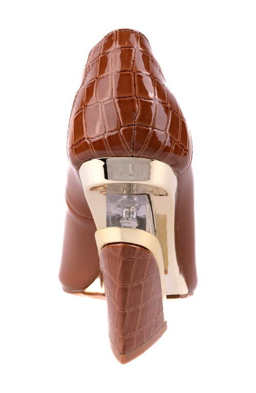 Ninety Union Women's Viper Croc-embossed Pumps In Camel