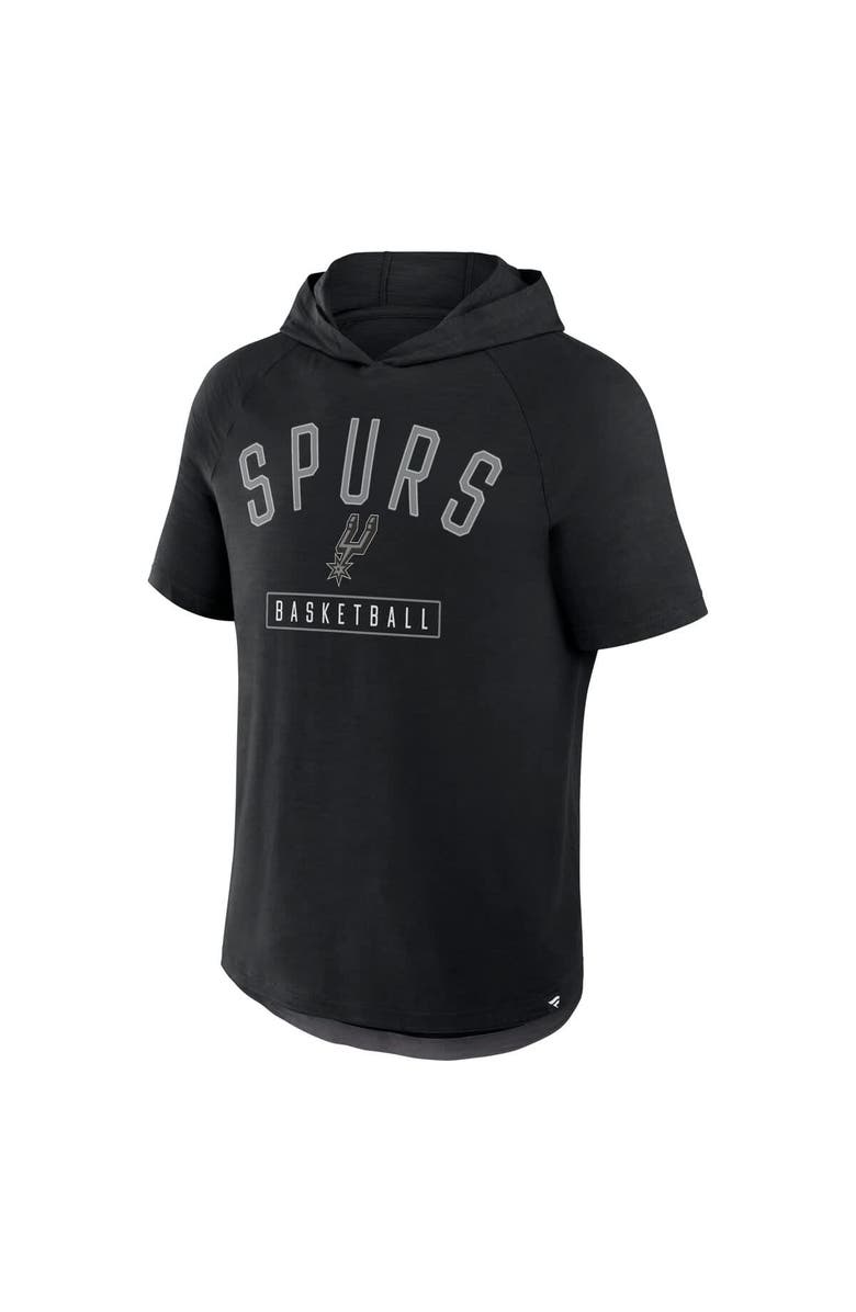 FANATICS Men's Fanatics Black San Antonio Spurs Pass Legend Raglan Hoodie T-Shirt, Alternate, color, Black