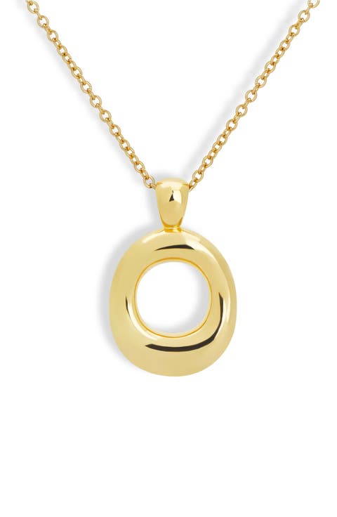 Blake Bubble Letter Pendant Necklace