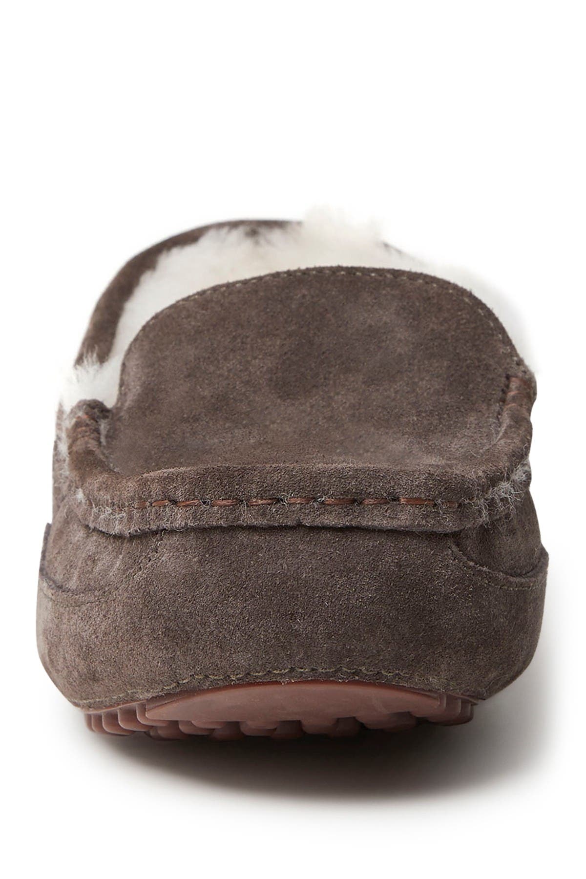 Fireside Melbourne Genuine Shearling Moccasin Slipper, Alternate, color, COFFEE