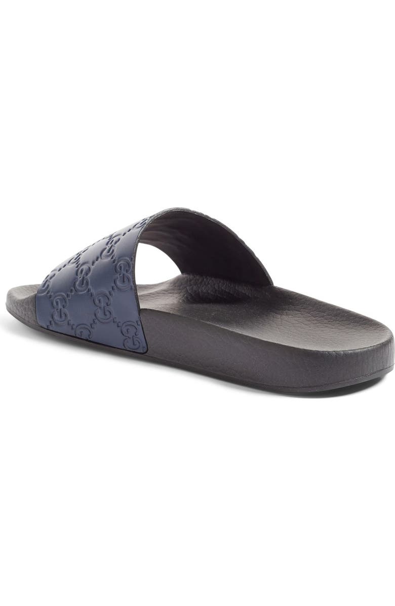 Gucci Pursuit Logo Slide Sandal, Alternate, color,