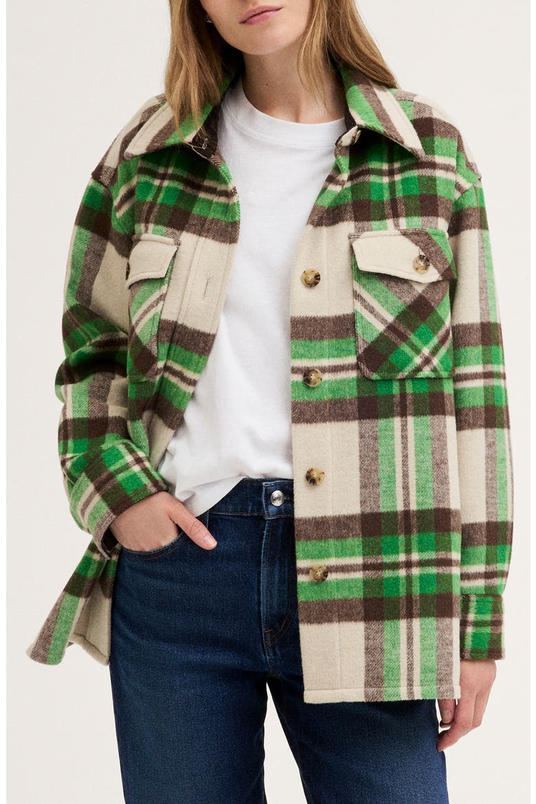 The Reissue Shirt Jacket, Main, color, GREEN PLAID