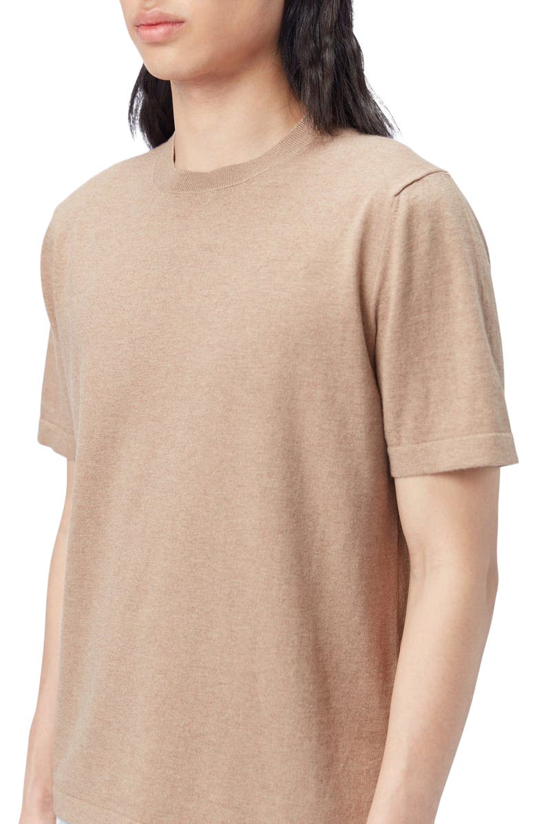 GOBI Mongolian Cashmere Men's Cotton Silk Cashmere Blend T-shirt, Alternate, color, Timber Wolf