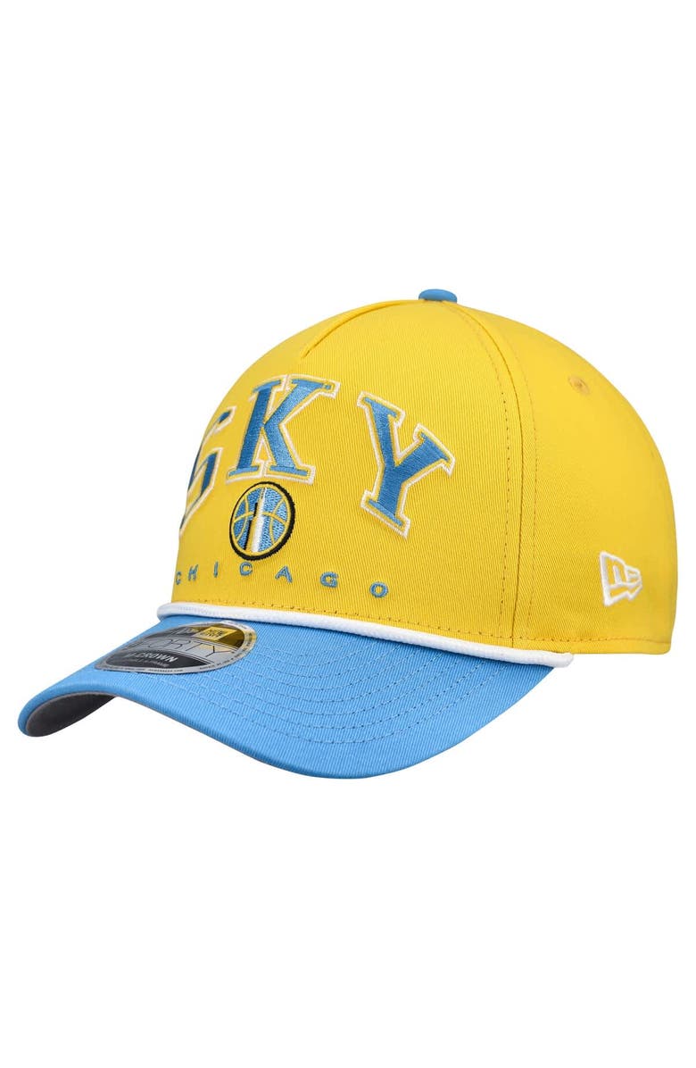 New Era Men's New Era Yellow Chicago Sky Bold Arch COOLERA 9FORTY A-Frame M-Crown Adjustable Hat, Main, color, Yellow