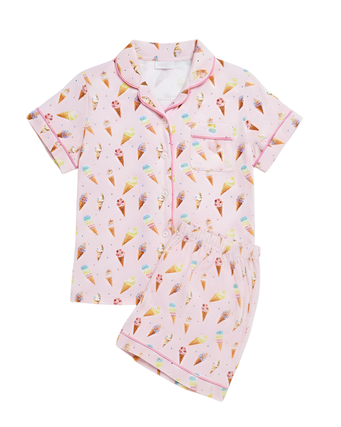 Ice Cream Print Short Sleeve Jersey PJ