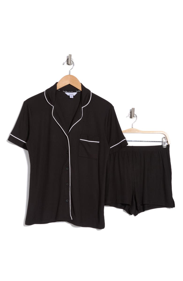 Nicole Miller Rib Piped Trim Pajamas, Alternate, color,