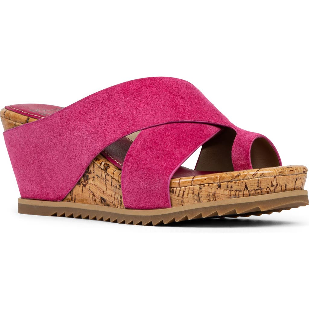 Donald Pliner Sisu Platform Wedge Sandal In Magenta
