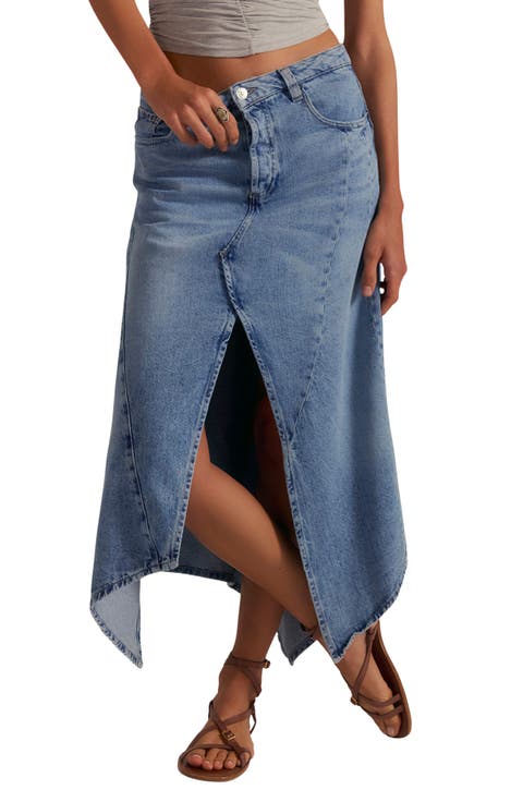 Aquarius Handkerchief Denim Skirt (Free Spirit)