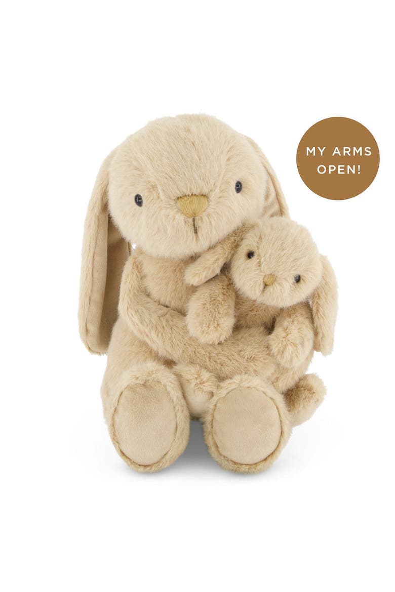 Frankie the Hugging Bunny Duo, Alternate, color, Blossom & Caramel
