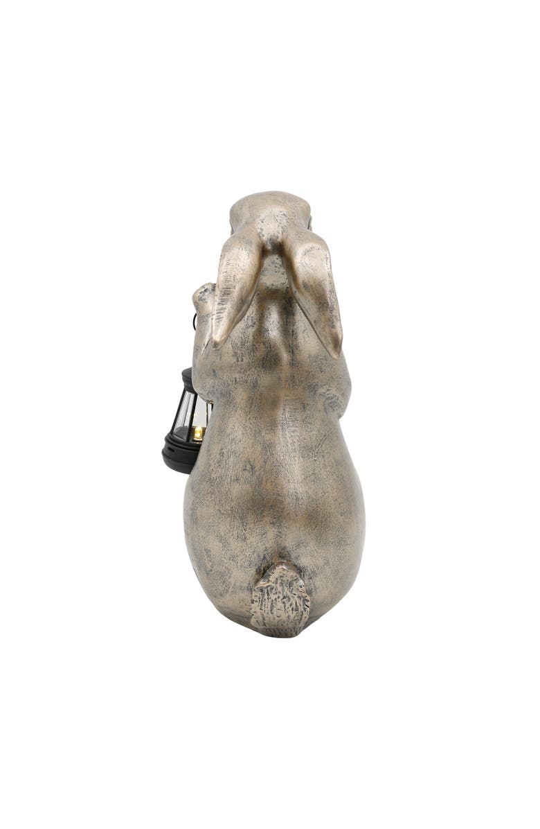 Transpac Resin Light Up Rabbit LED Decor Gold and Black for Spring Tabletop Lighting, Alternate, color, Multicolored