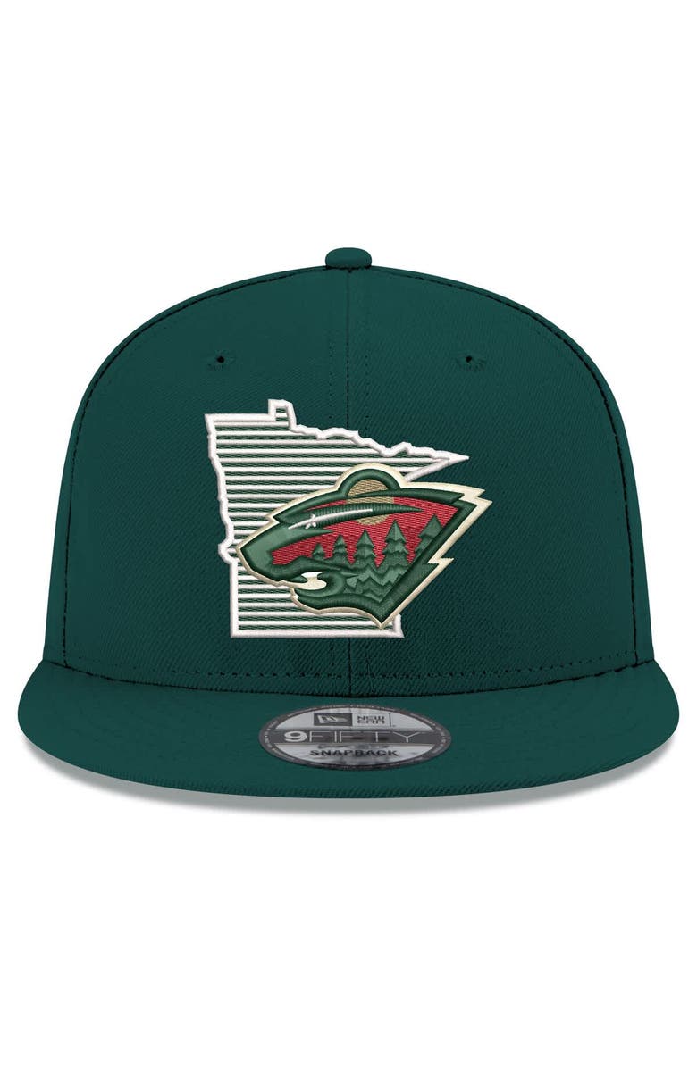 New Era Men's New Era Green Minnesota Wild State Pride 9FIFTY Snapback Hat, Alternate, color, 