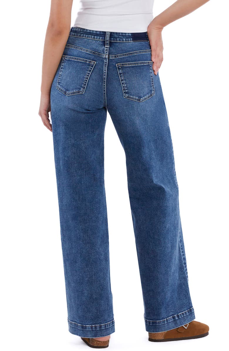 HINT OF BLU Mia High Waist Wide Leg Jeans, Alternate, color, Mia Blue