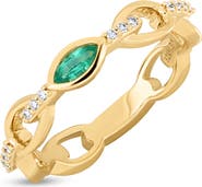 Bony Levy 18K Gold El Mar Gemstone & Diamond Stackable Ring (Online Trunk Show)