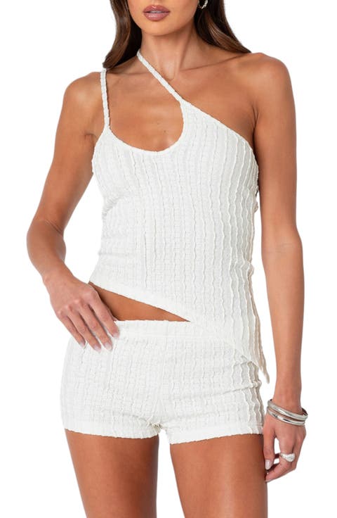 Phoebe Asymmetric One-Shoulder Knit Camisole