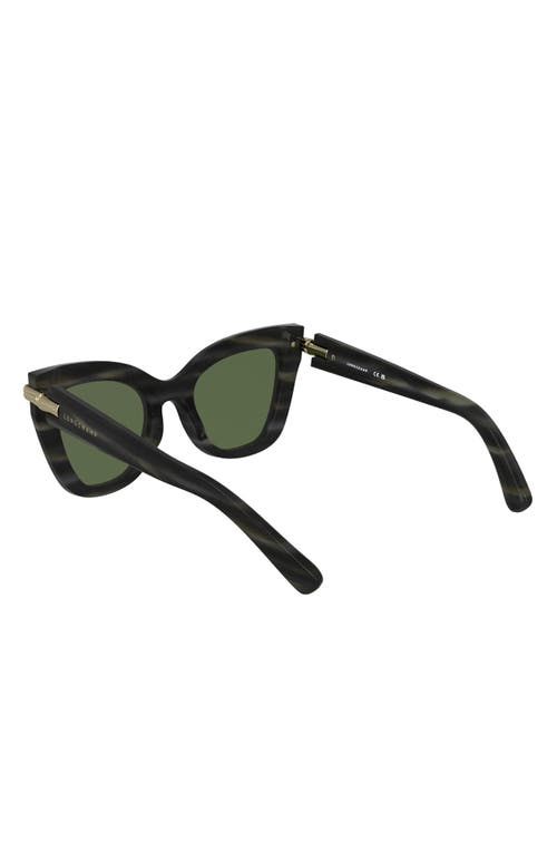 Longchamp Roseau 50mm Gradient Cat Eye Sunglasses In Striped Grey