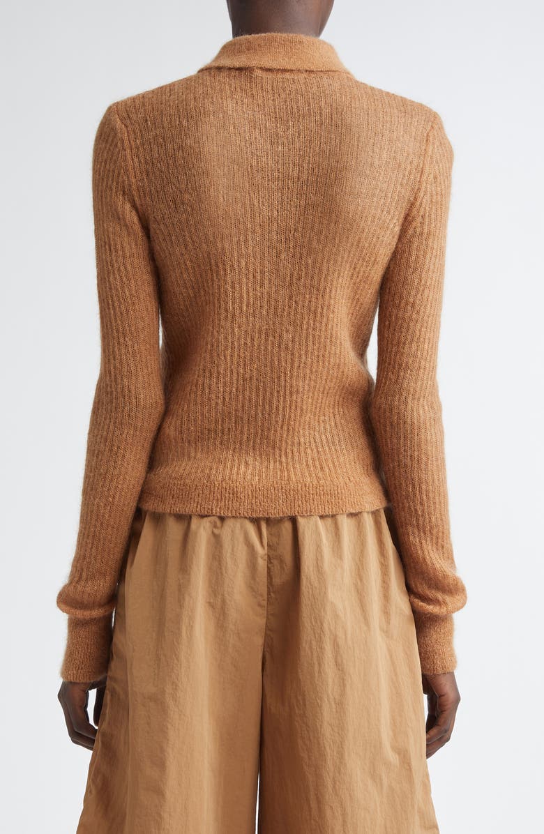 Cecilie Bahnsen Jaki Collared Mohair & Wool Blend Cashmere Cardigan, Alternate, color, 