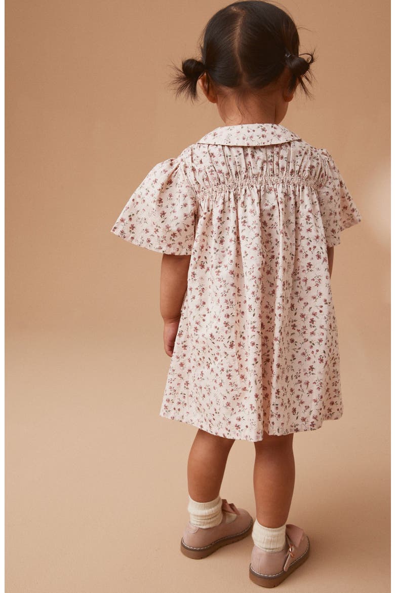 Kids' Floral Cotton Shirtdress, Alternate, color, PINK