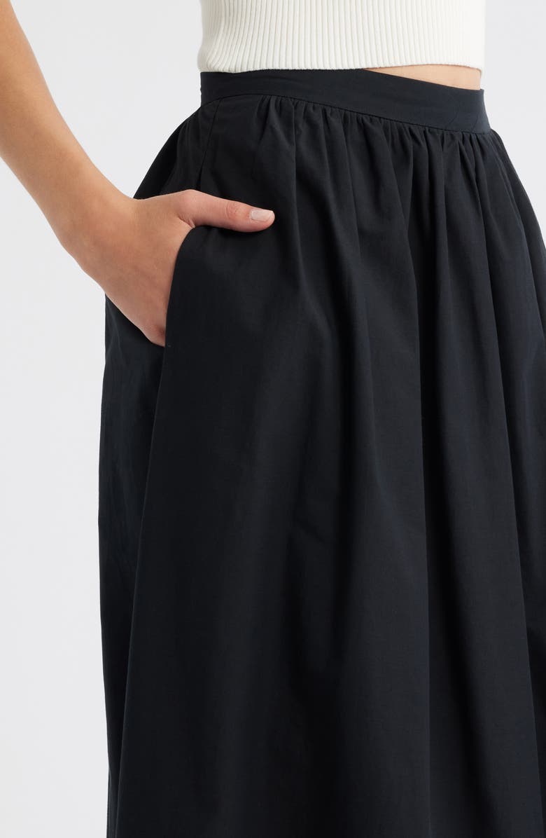 MANGO Claus Eyelet Maxi Skirt, Alternate, color, Black