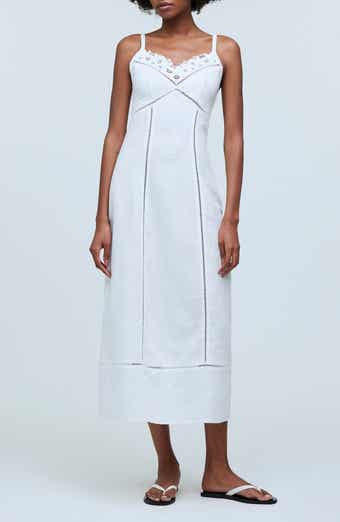 Madewell Sweetheart Neck Linen Blend Dress