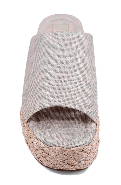 Shushop Lizzie Jute Platform Slide Sandal In White