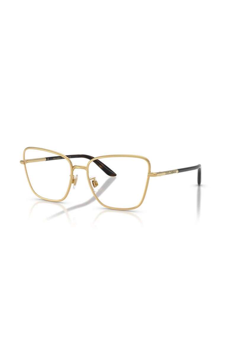 Dolce&Gabbana 57mm Cat Eye optical glasses, Main, color, Gold