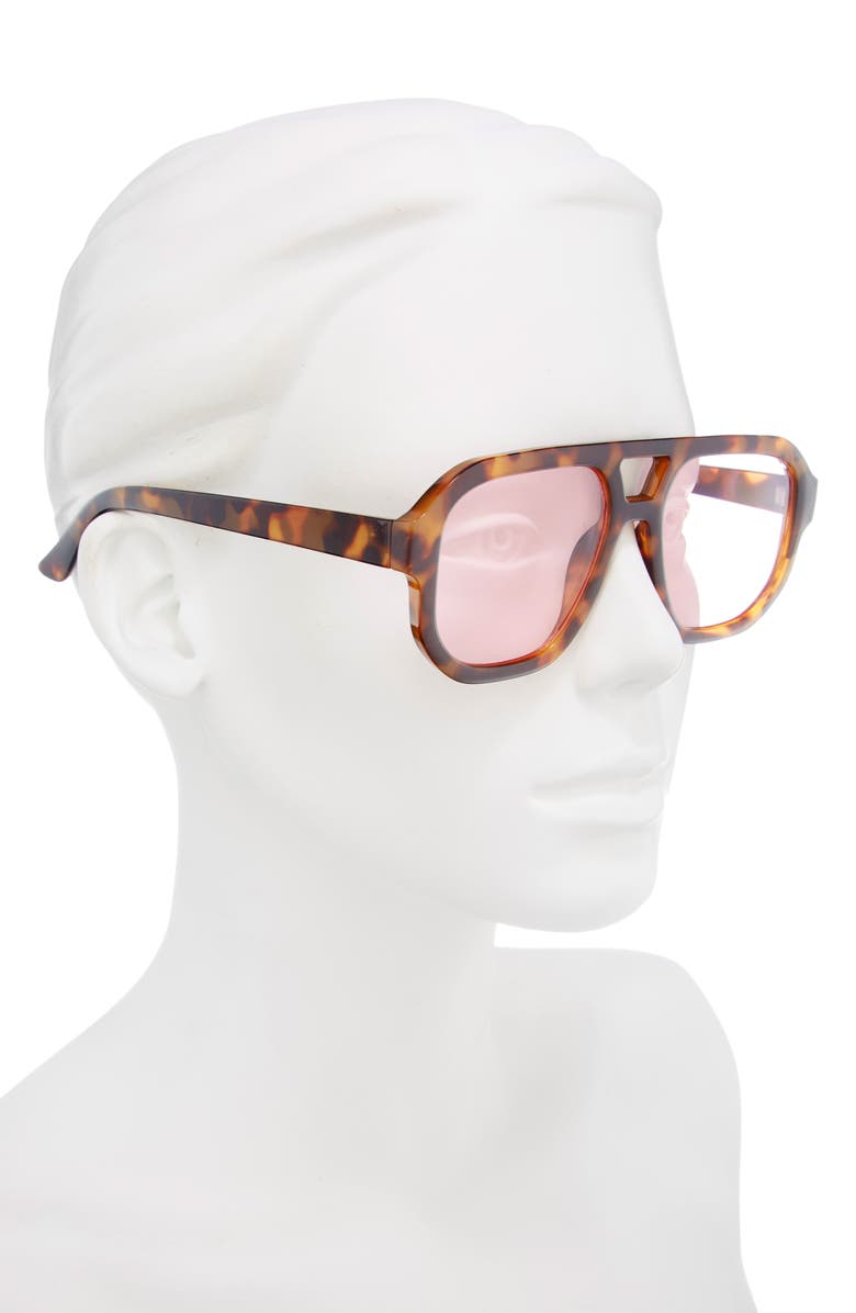 BP. Aviator Sunglasses, Alternate, color, Tort- Pink