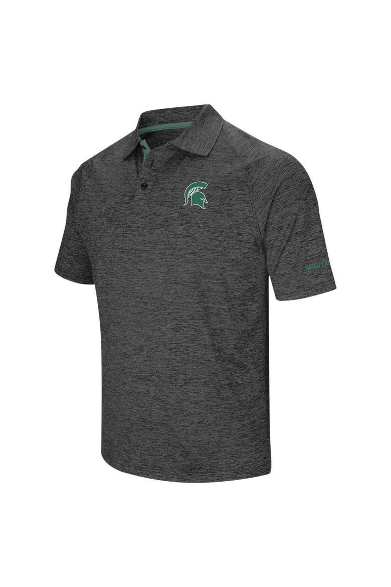 Men's Colosseum Black Michigan State Spartans Big & Tall Down Swing Polo, Alternate, color, Black