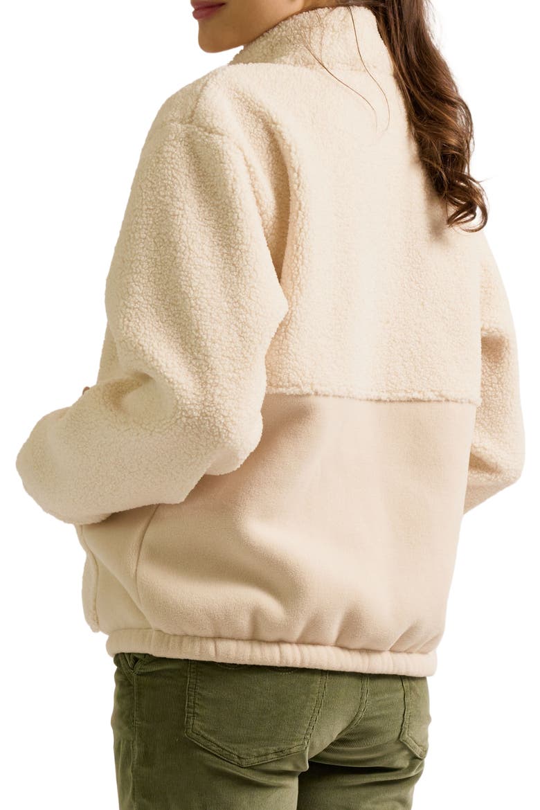 Sasha Maternity & Babywearing Fleece Jacket, Alternate, color, Beige
