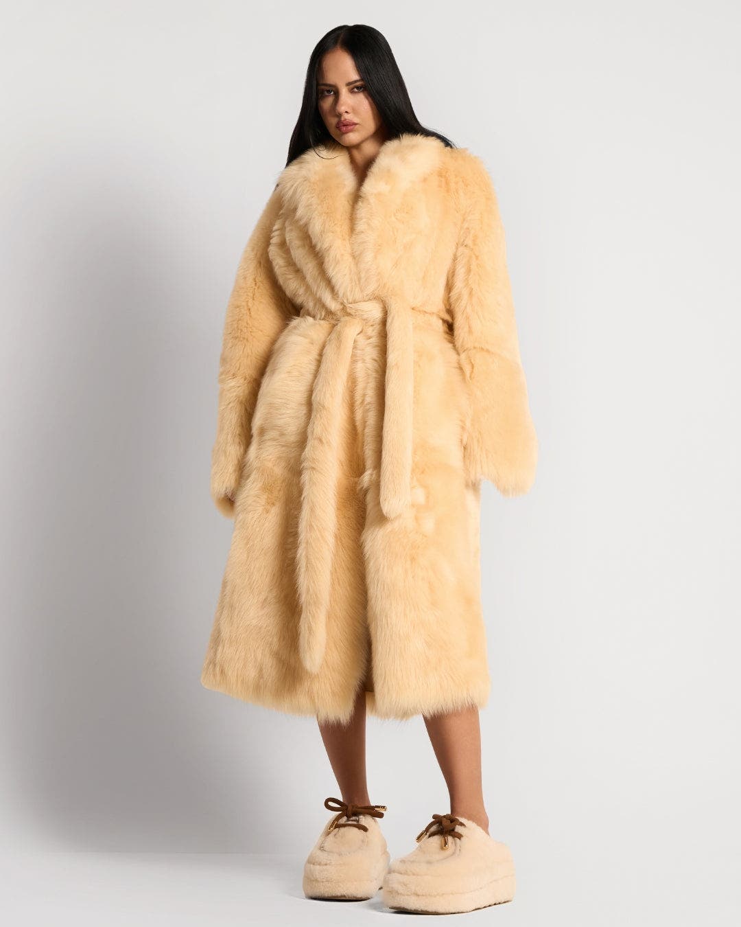 Naked Wolfe Blizzard Suede/Shearling Slip-On, Alternate, color, Sand