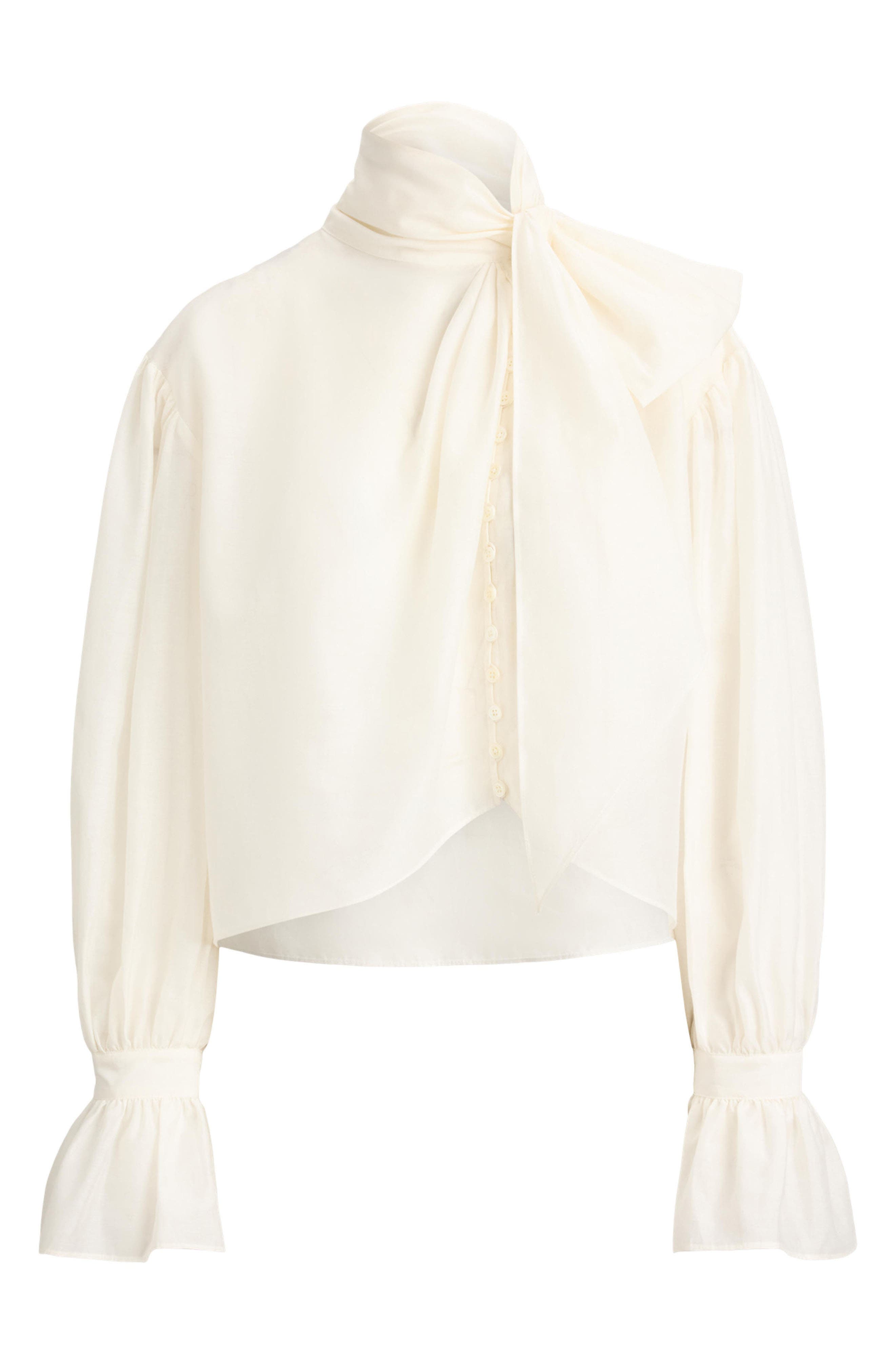Polo Ralph Lauren Cotton & Silk Organdy Top (Women) | Nordstrom
