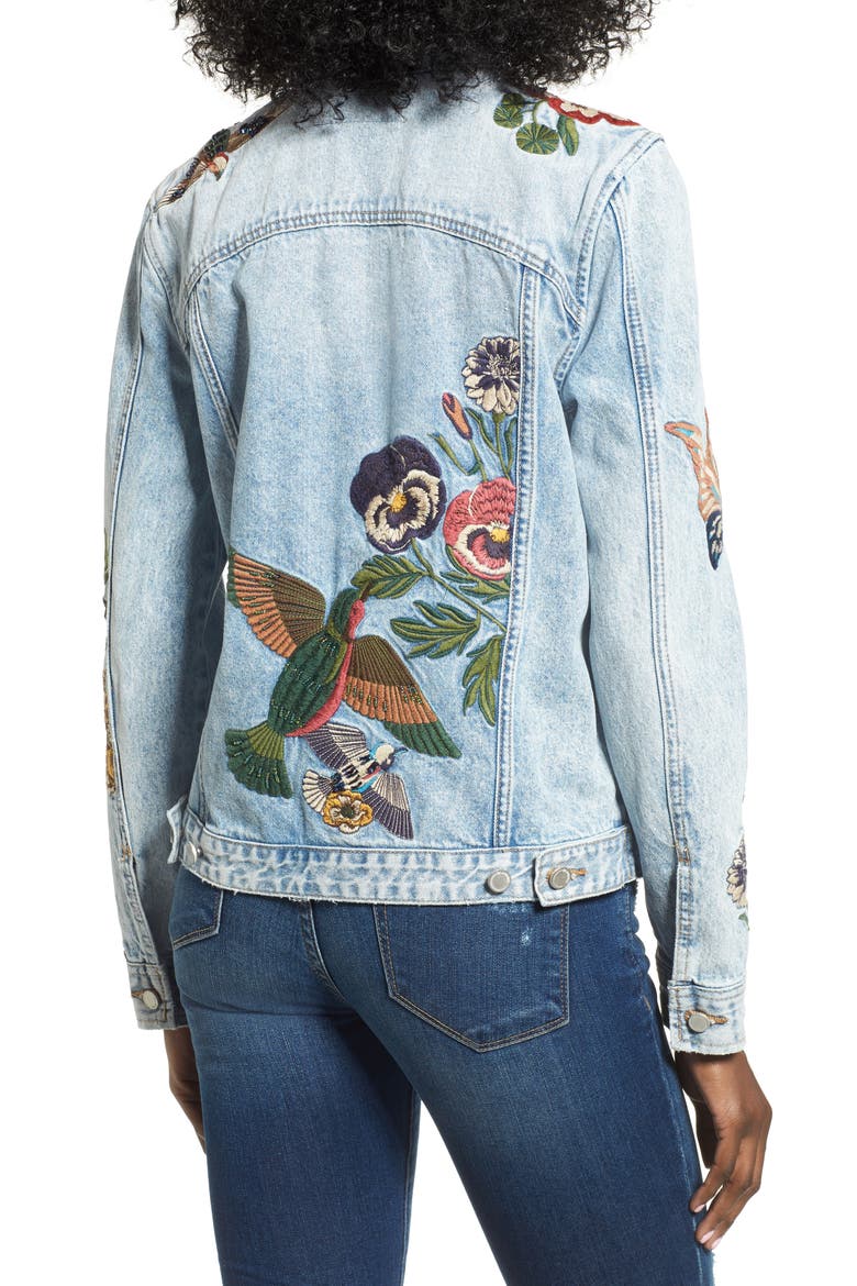 Embroidered Denim Jacket, Alternate, color, FLIGHT SONG (DENIM)