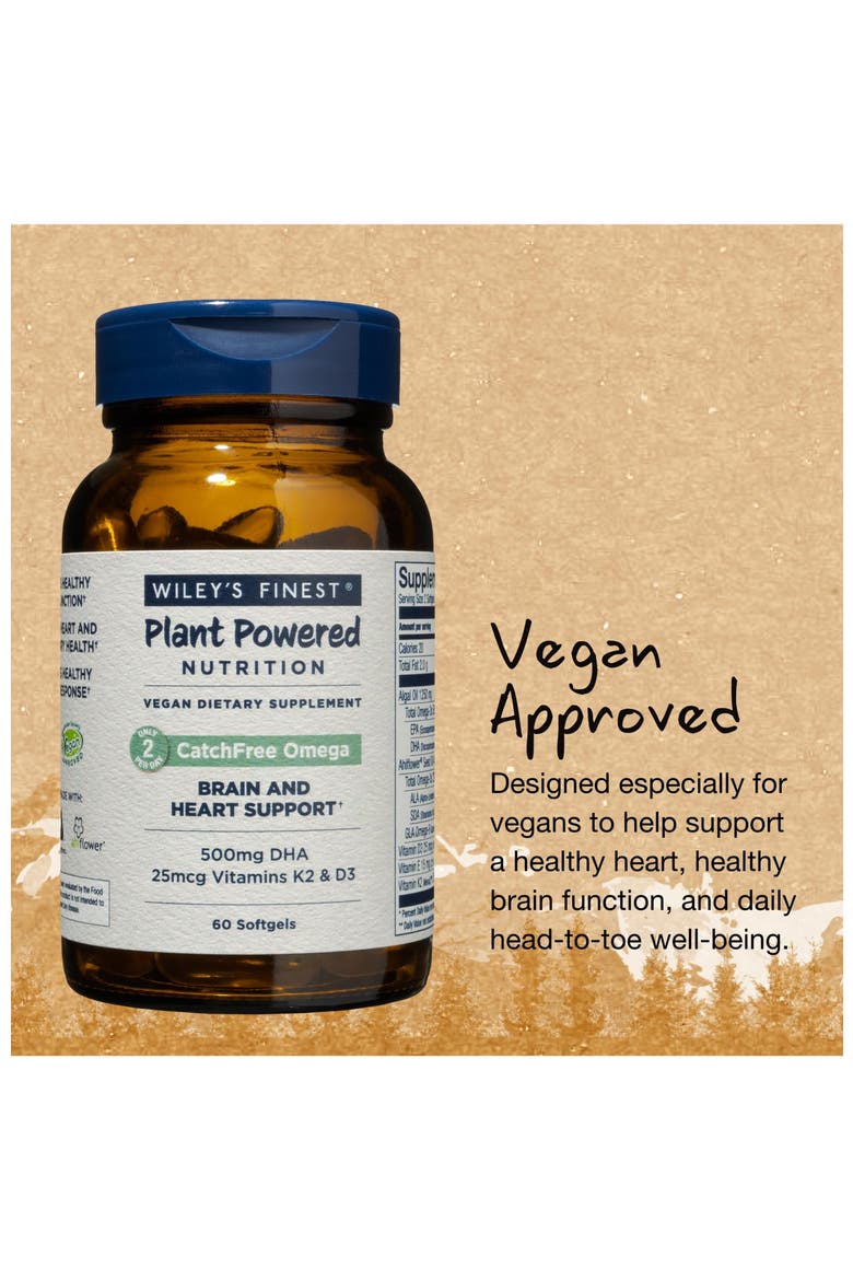 Omega-3 60 Softgels with Plant-Based Algae Oil(60 servings), Alternate, color, None