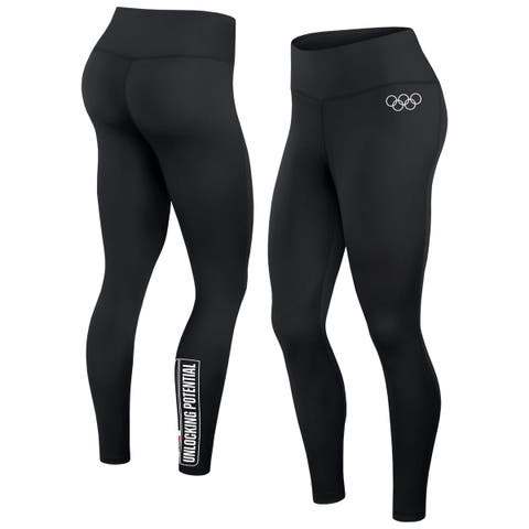 Women's Fanatics Branded Black Olympic Games Union Bar Side Down Leggings