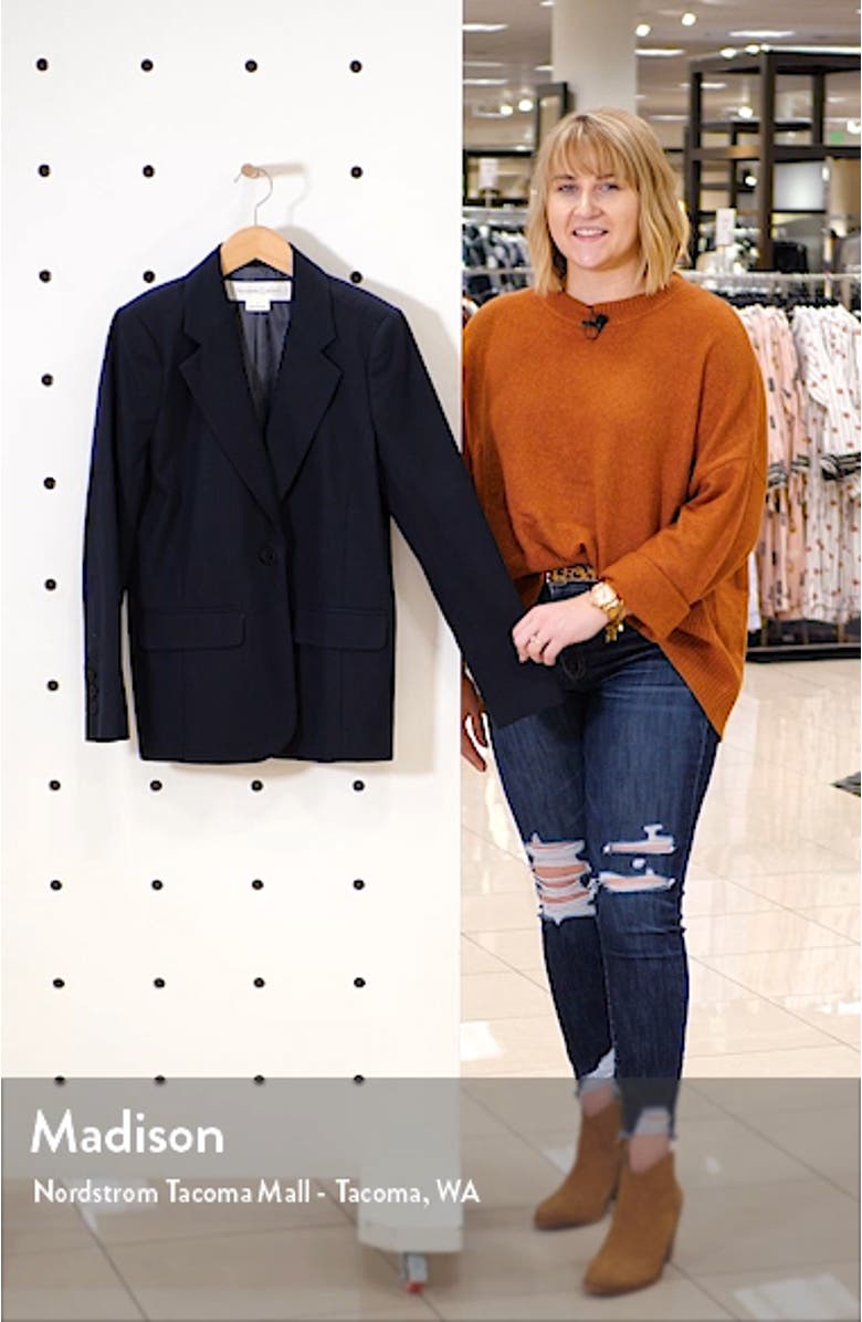 Textured One-Button Blazer, sales video thumbnail
