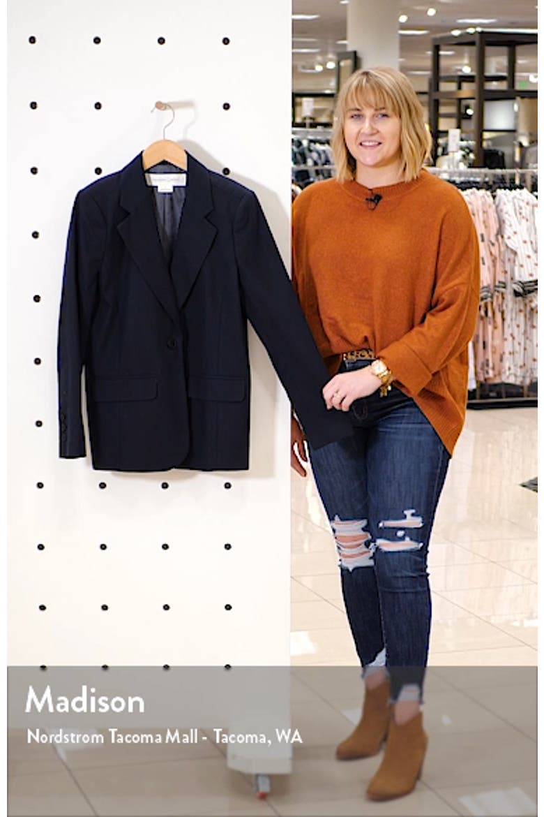 Textured One-Button Blazer video