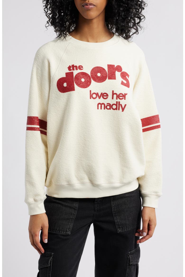 The Doors Love Her Madly Cotton Graphic Sweatshirt, Main, color, STONE VINTAGE