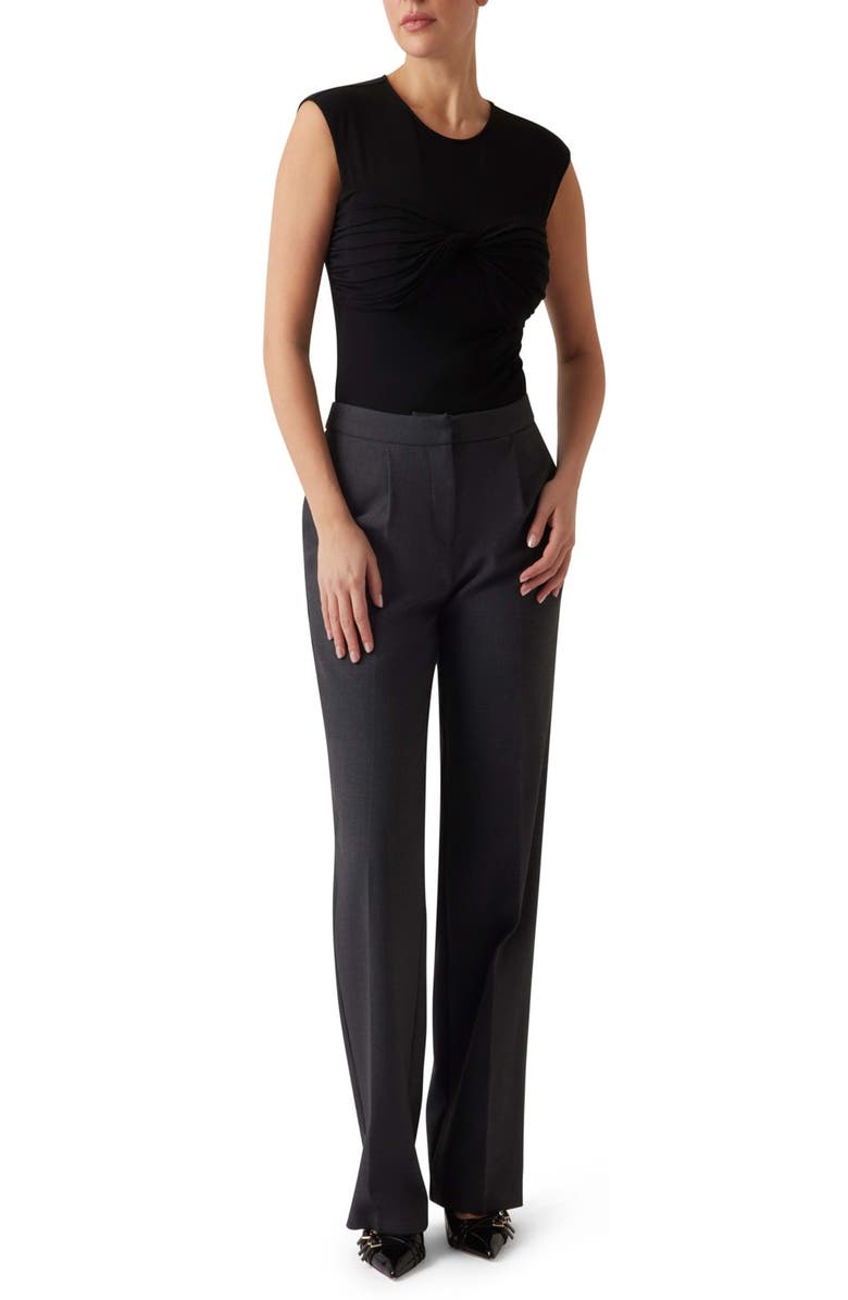 Marciano Amelia Twist Front Top, Alternate, color, Black-Black