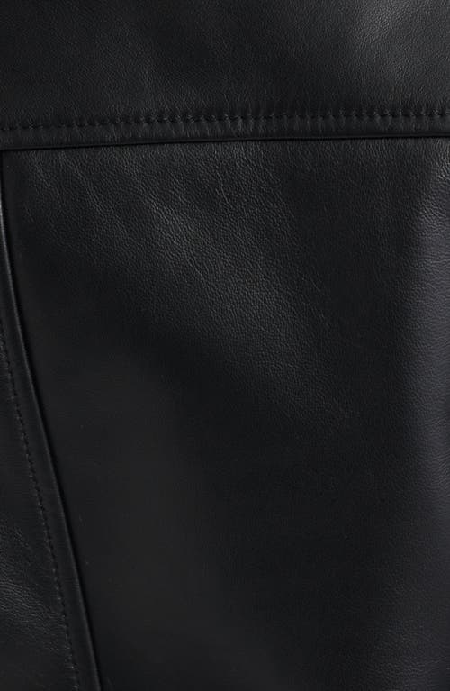 Frye Classic Leather Bomber Jacket In Brown