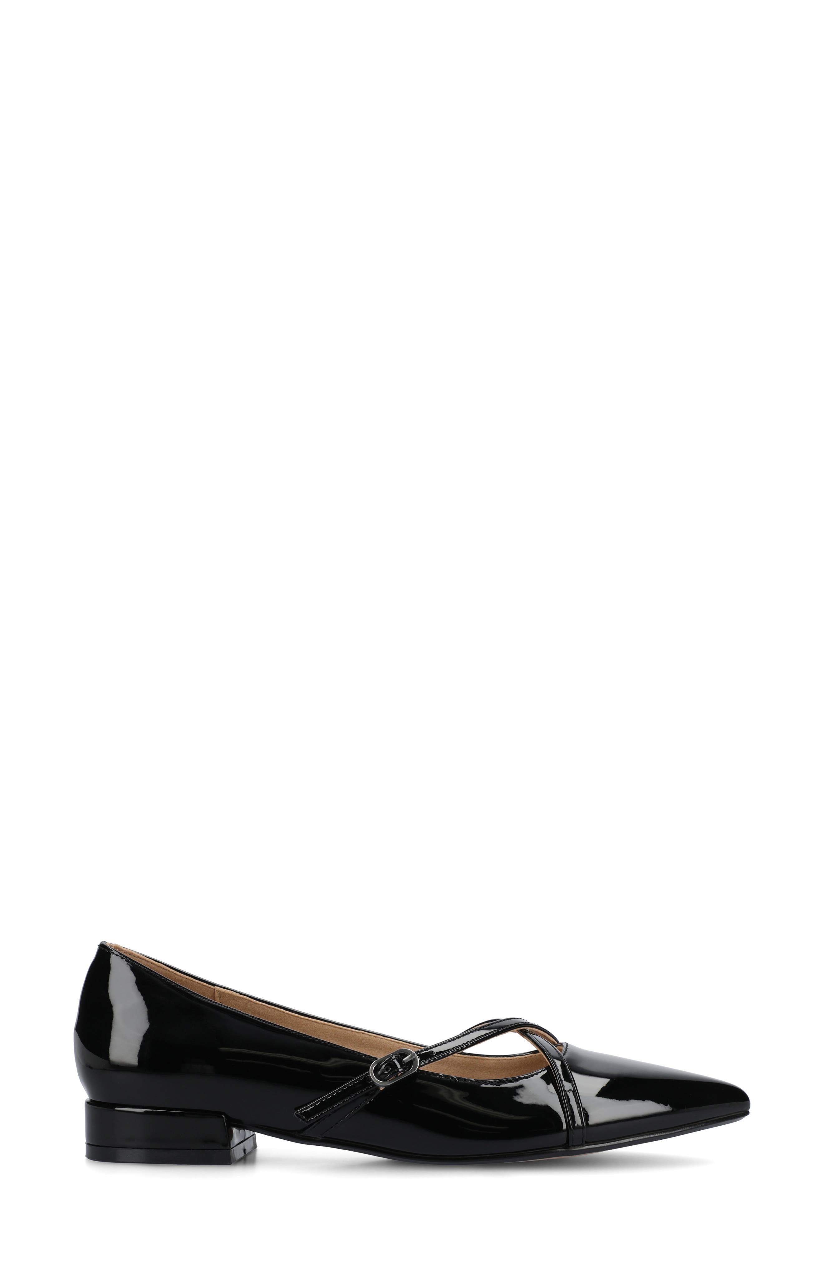 Camby Pointed Toe Flat, Alternate, color, PATENT/BLACK