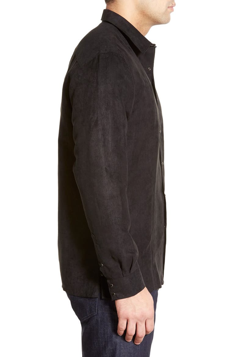 'November Rain' Regular Fit Sport Shirt, Alternate, color, BLACK