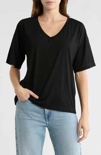 Topshop Slouchy V-Neck T-Shirt