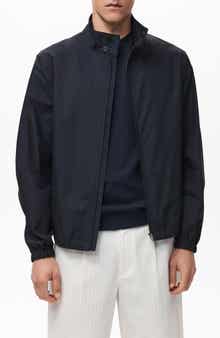 MANGO Stand Collar Cotton Zip Jacket