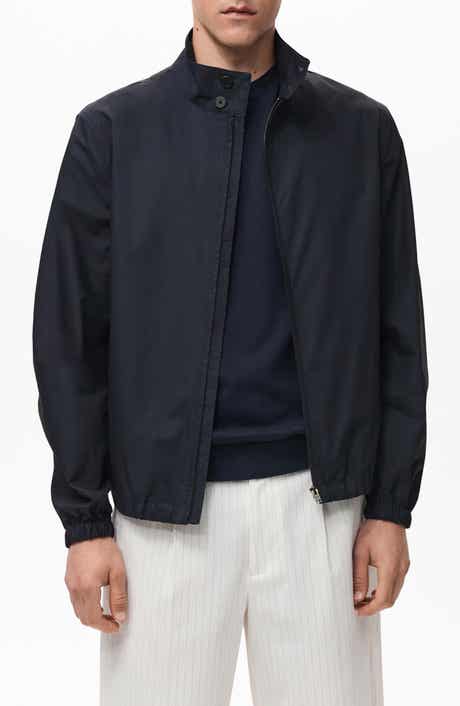 MANGO Stand Collar Cotton Zip Jacket