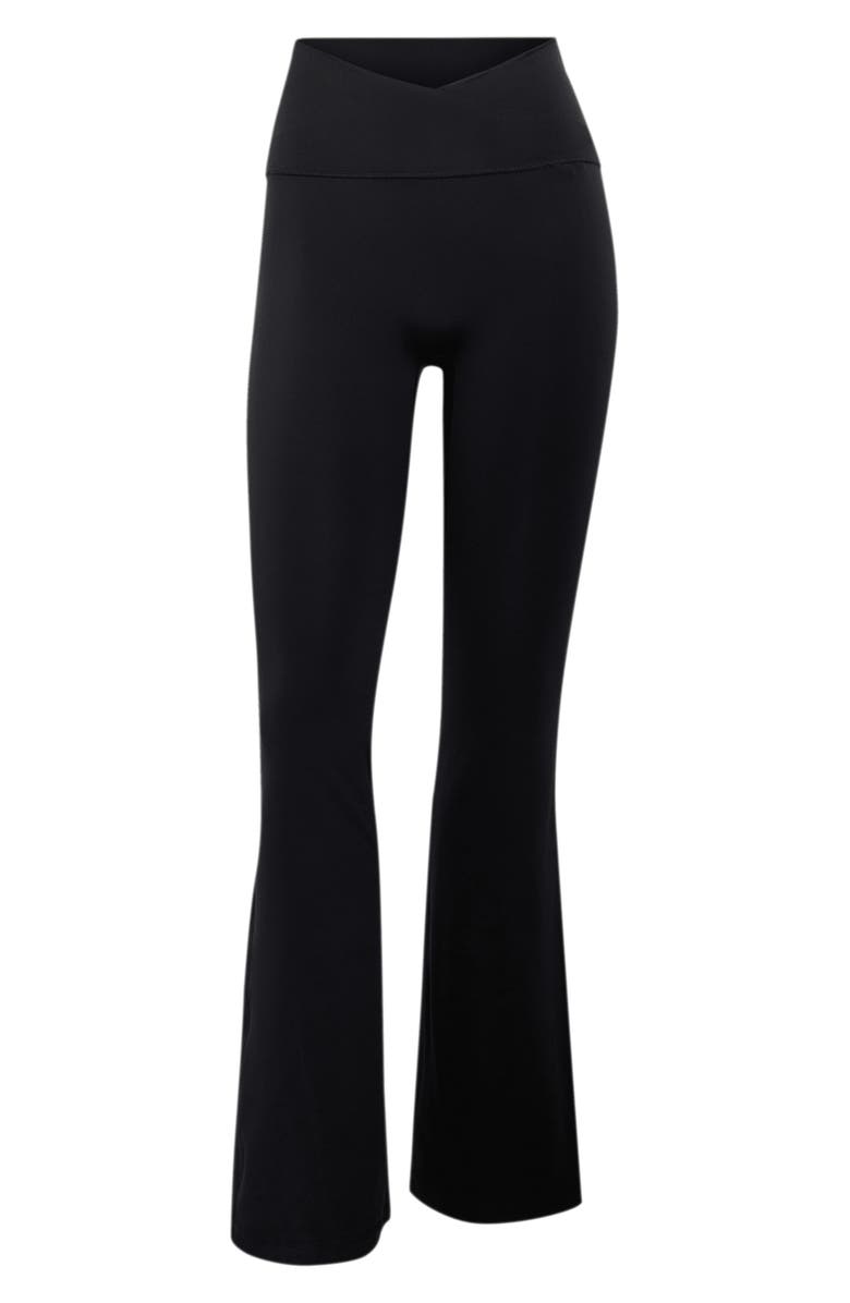 adidas Originals Crossover High Waist Flare Pants, Alternate, color, Black