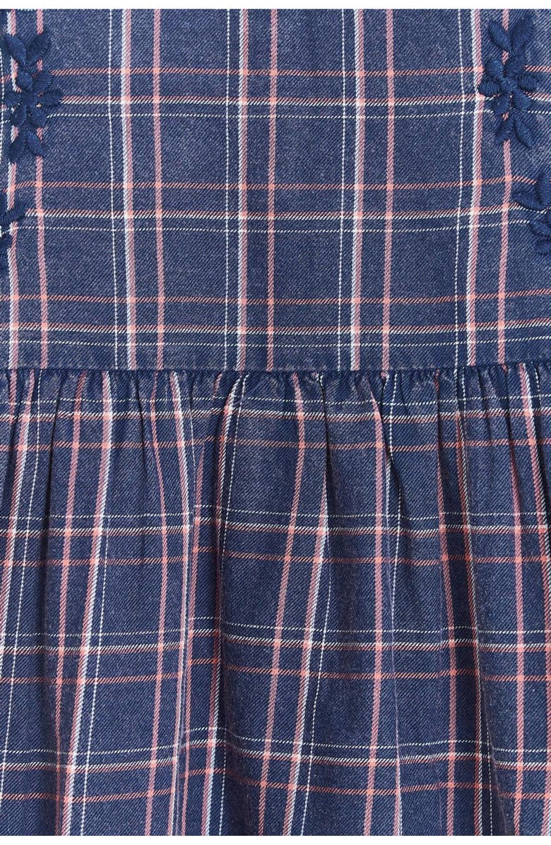 Babycottons Beli Flannel Ruffle Shirt Dress Berlin for Infant, Alternate, color, Blue